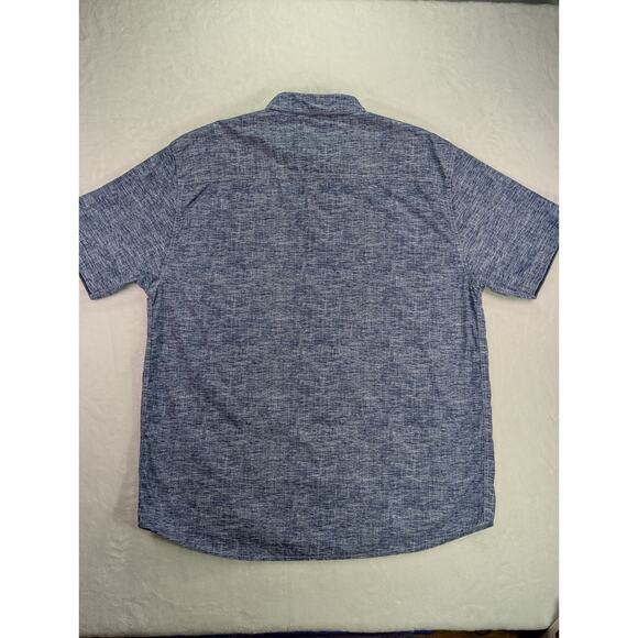 Company Eighty One RN 64866 Size 3XL Blue Short Sleeve Button Up w/Pearl Button - Picture 10 of 13